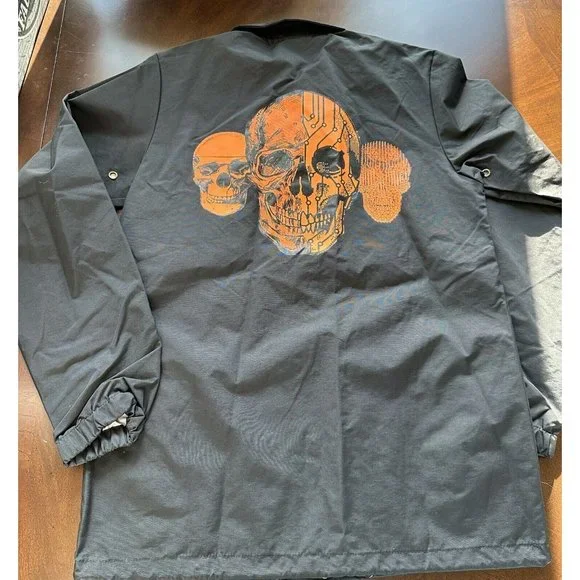 CLOAK Brand Markiplier Jacksepticeye‎ Black Orange Skull Jacket XS
